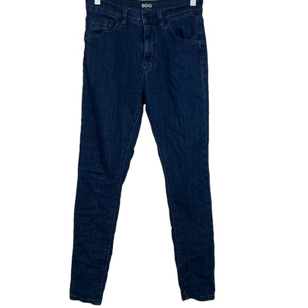 BDG HIGH RISE TWIG ANKLE Dark Wash Stretch Zip Fly Jeans URBAN OUTFITTERS 27 x29